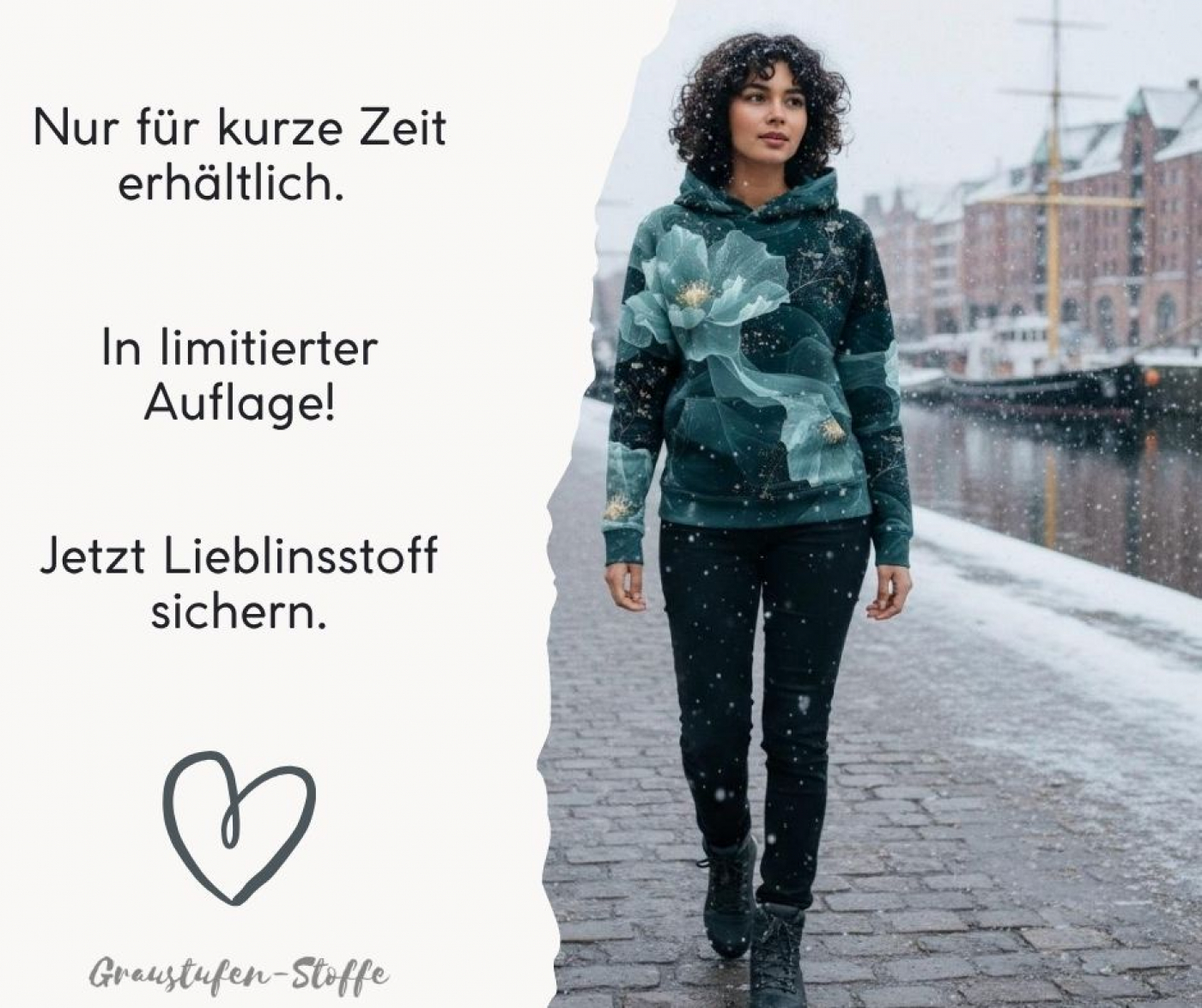 Velvet-Kollektion: Geheimnis der Winterlinde I Kuschelsweat mit Überbreite